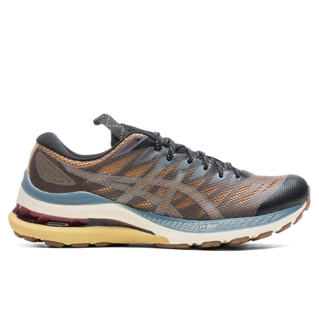 Women's FN3-S Gel-Kayano 28 - Anthracite/Antique Gold Hover Image